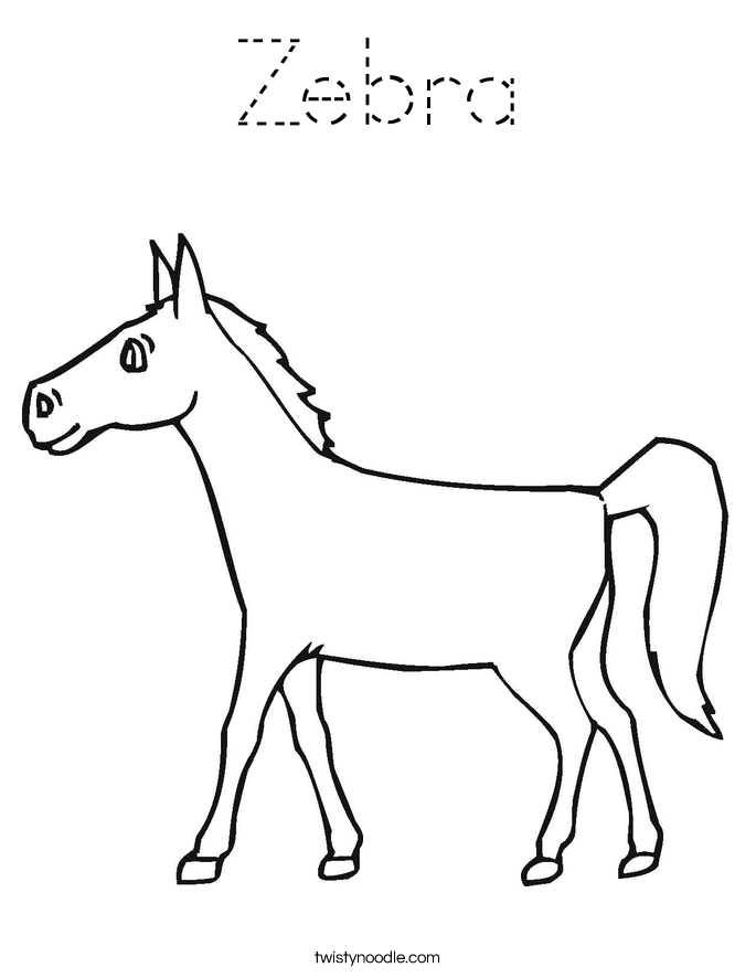 Zebra Coloring Page