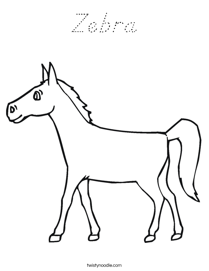 Zebra Coloring Page