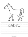 Zebra Worksheet