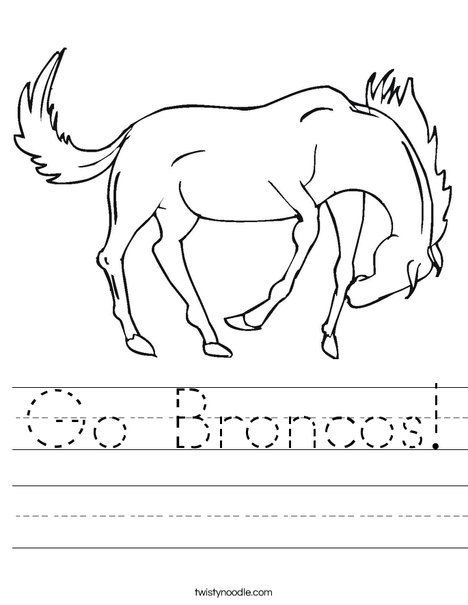 Bronco Worksheet