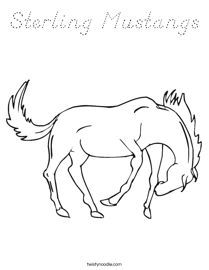 Sterling Mustangs Coloring Page