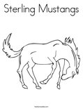Sterling Mustangs Coloring Page