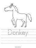 Donkey Worksheet