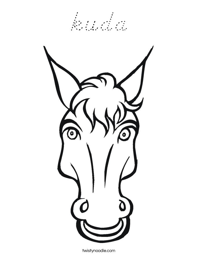 kuda Coloring Page