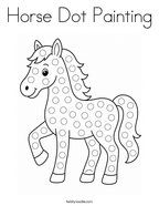 Horse Dot Painting Coloring Page