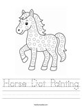 Horse Dot Painting Worksheet
