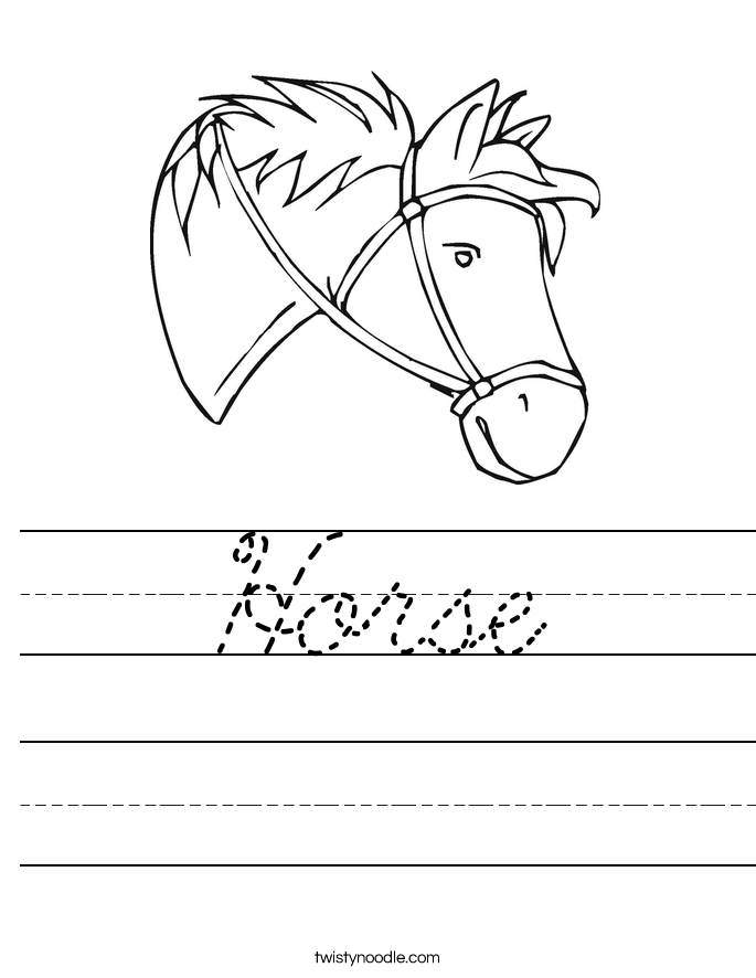 Horse Worksheet