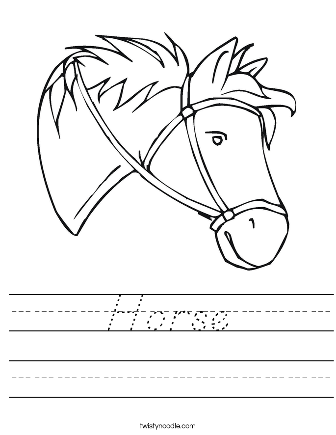 Horse Worksheet