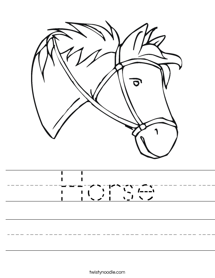 Horse Worksheet