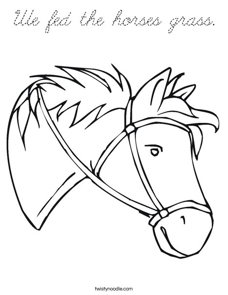 H is for Horse Coloring Page