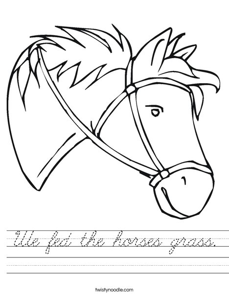 H is for Horse Worksheet