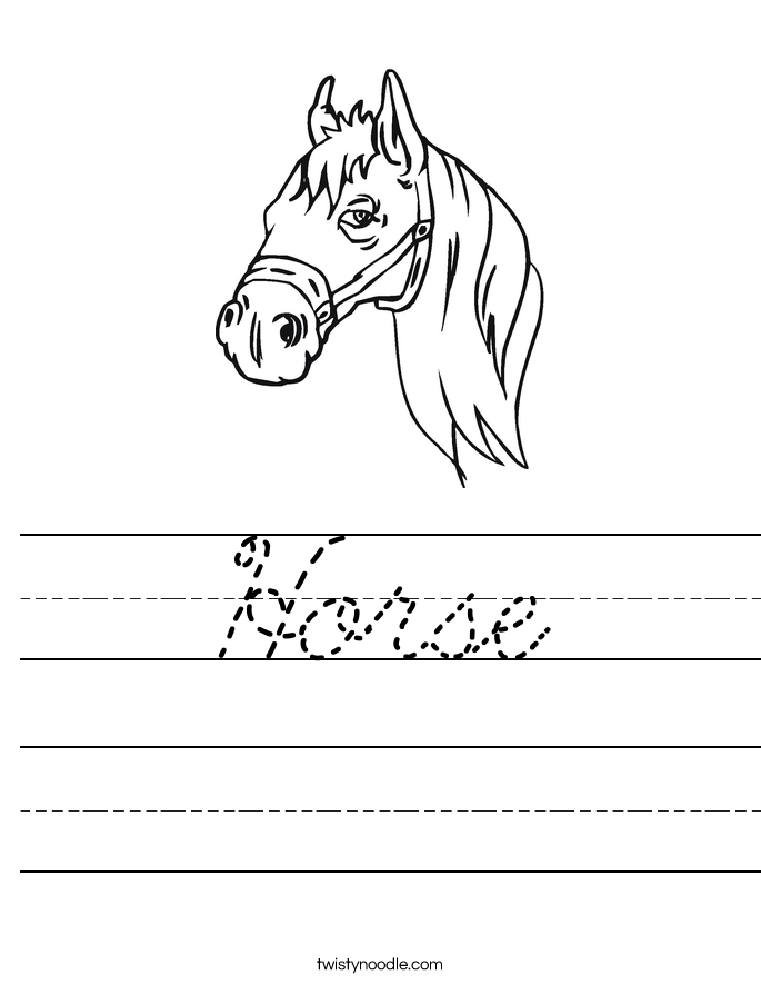 Horse Worksheet