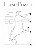 Horse Puzzle Coloring Page