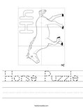 Horse Puzzle Worksheet