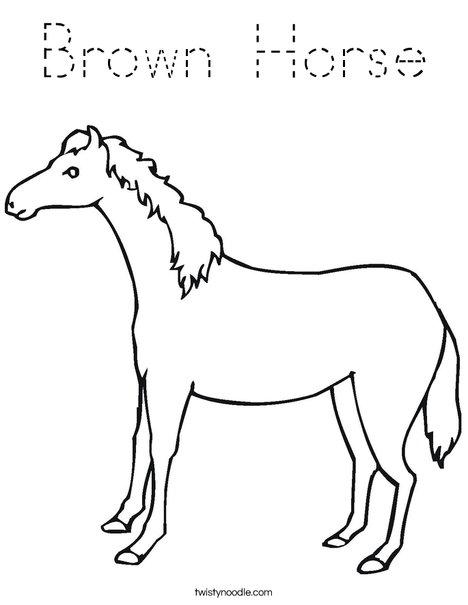 Brown Horse Coloring Page