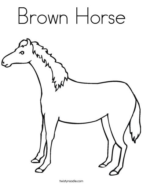 Brown Horse Coloring Page