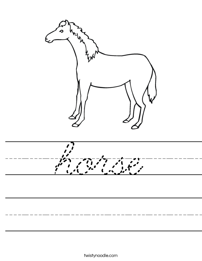 horse Worksheet