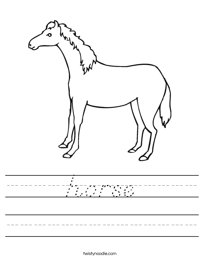 horse Worksheet