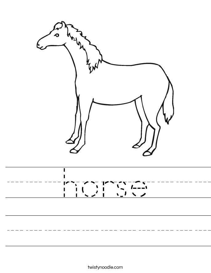 horse Worksheet