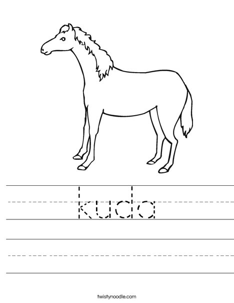 Brown Horse Worksheet