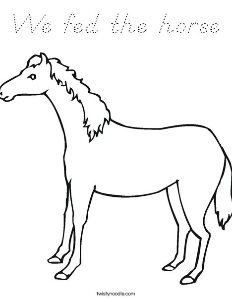 Brown Horse Coloring Page