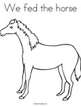 We fed the horseColoring Page