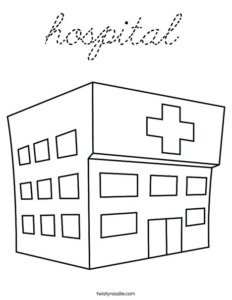Hospital Coloring Page
