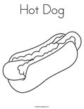 Hot DogColoring Page