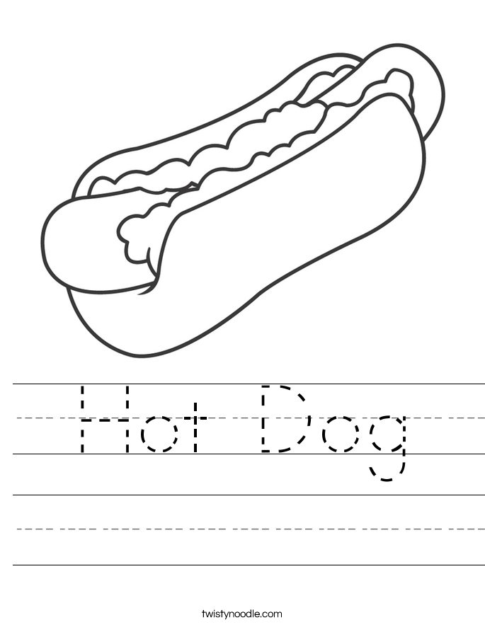 Hot Dog Worksheet