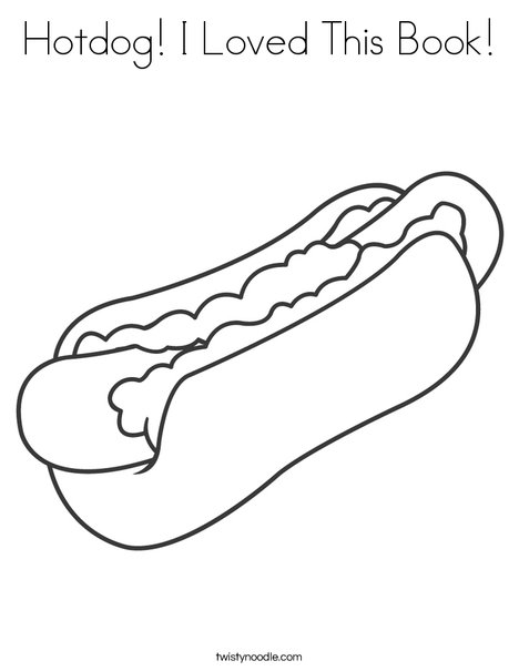 Hot Dog Coloring Page