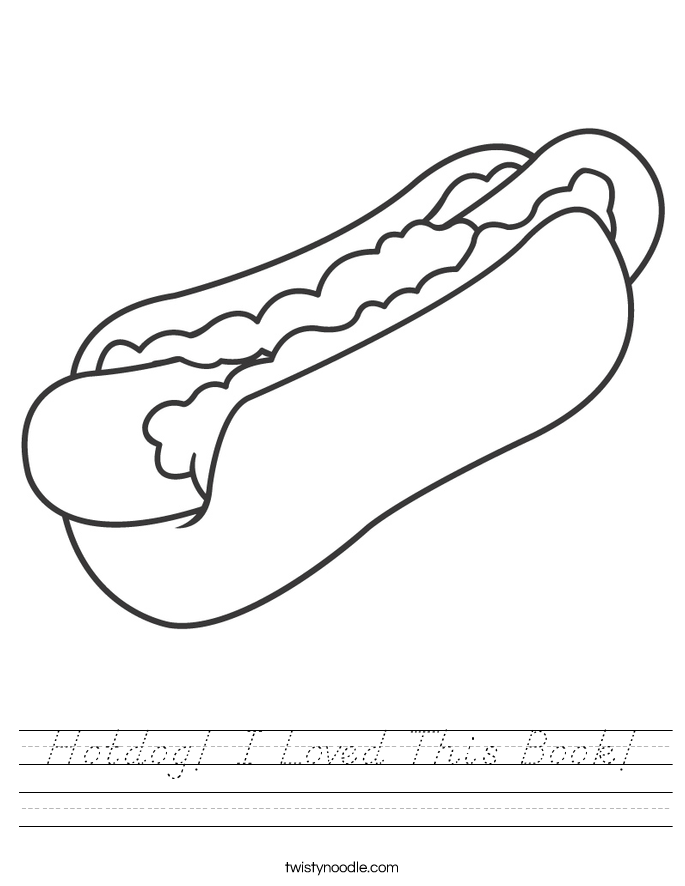 Hotdog! I Loved This Book! Worksheet