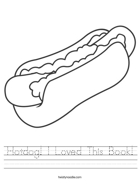 Hot Dog Worksheet