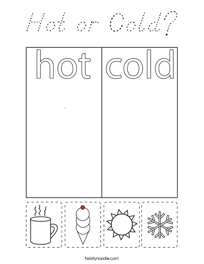Hot or Cold? Coloring Page