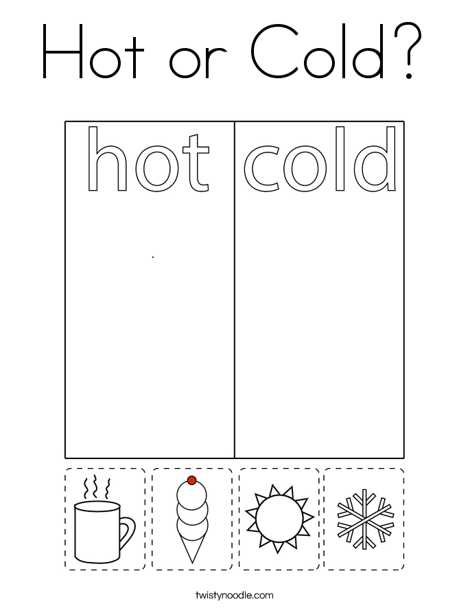 Hot or Cold? Coloring Page