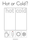 Hot or Cold Coloring Page