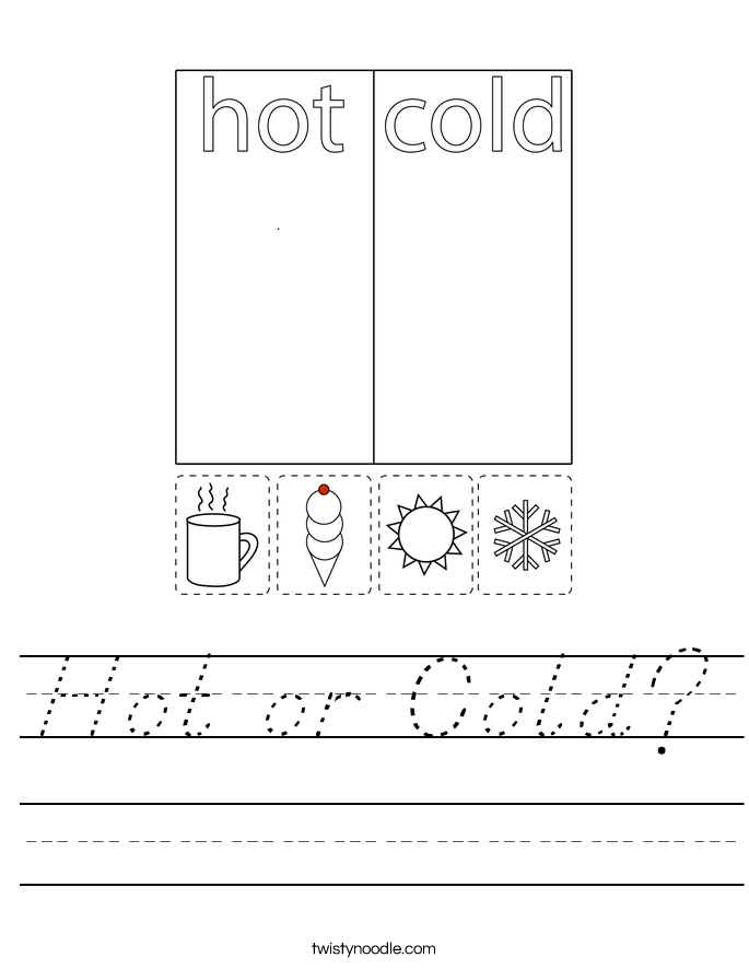 Hot or Cold? Worksheet