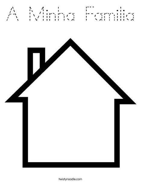 Blank House Coloring Page