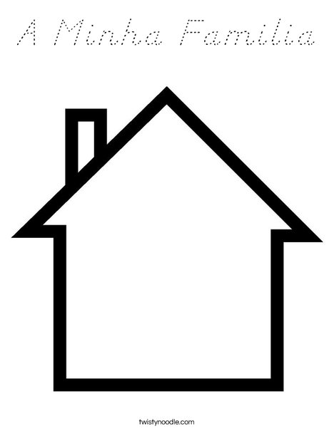 Blank House Coloring Page