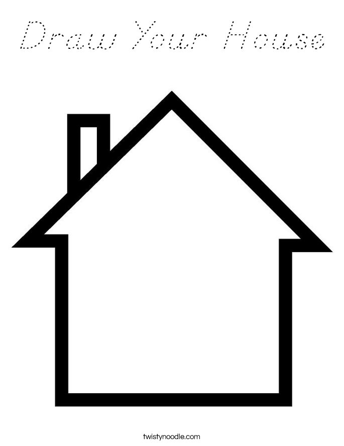 Draw Your House Coloring Page