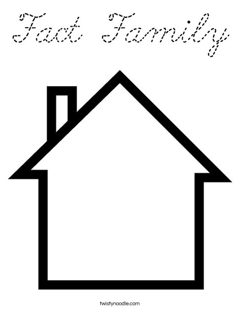 Blank House Coloring Page