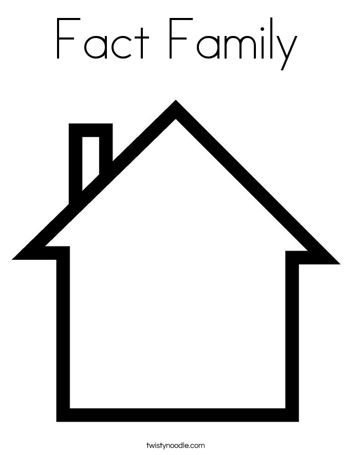 Fact Family Coloring Page