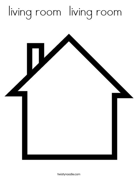 Blank House Coloring Page