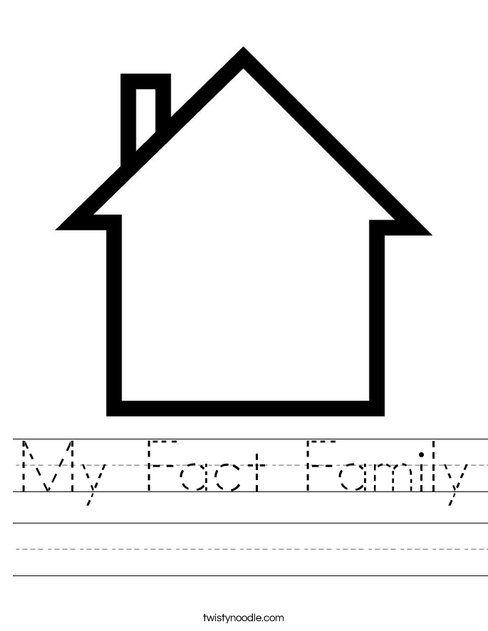 My Fact Family Worksheet