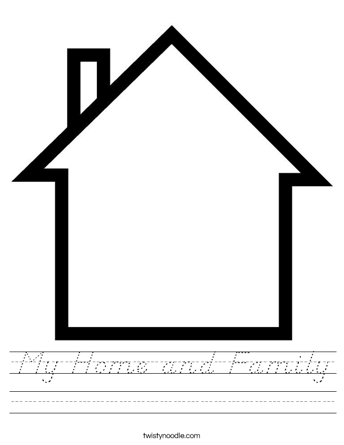My Home and Family Worksheet