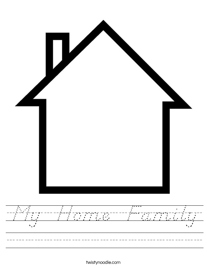 My  Home  Family Worksheet