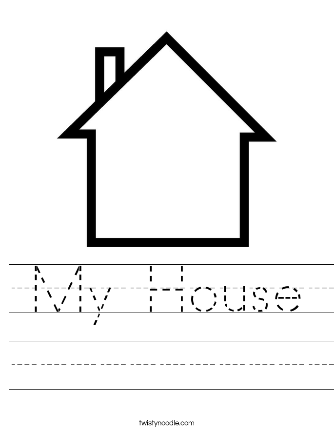 My House Worksheet - Twisty Noodle