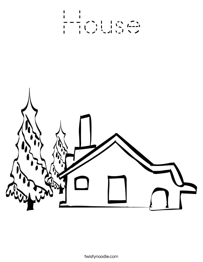 House Coloring Page