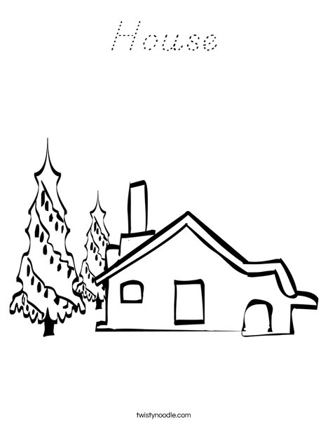 House Coloring Page