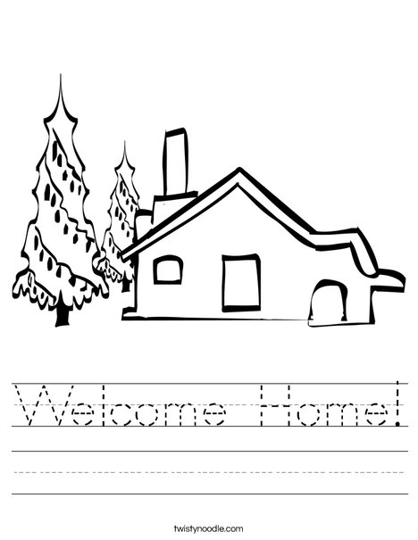 Welcome To Your New Home Coloring Pages 2