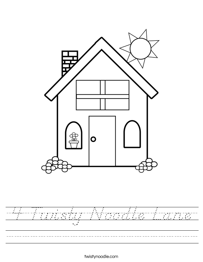 4 Twisty Noodle Lane Worksheet